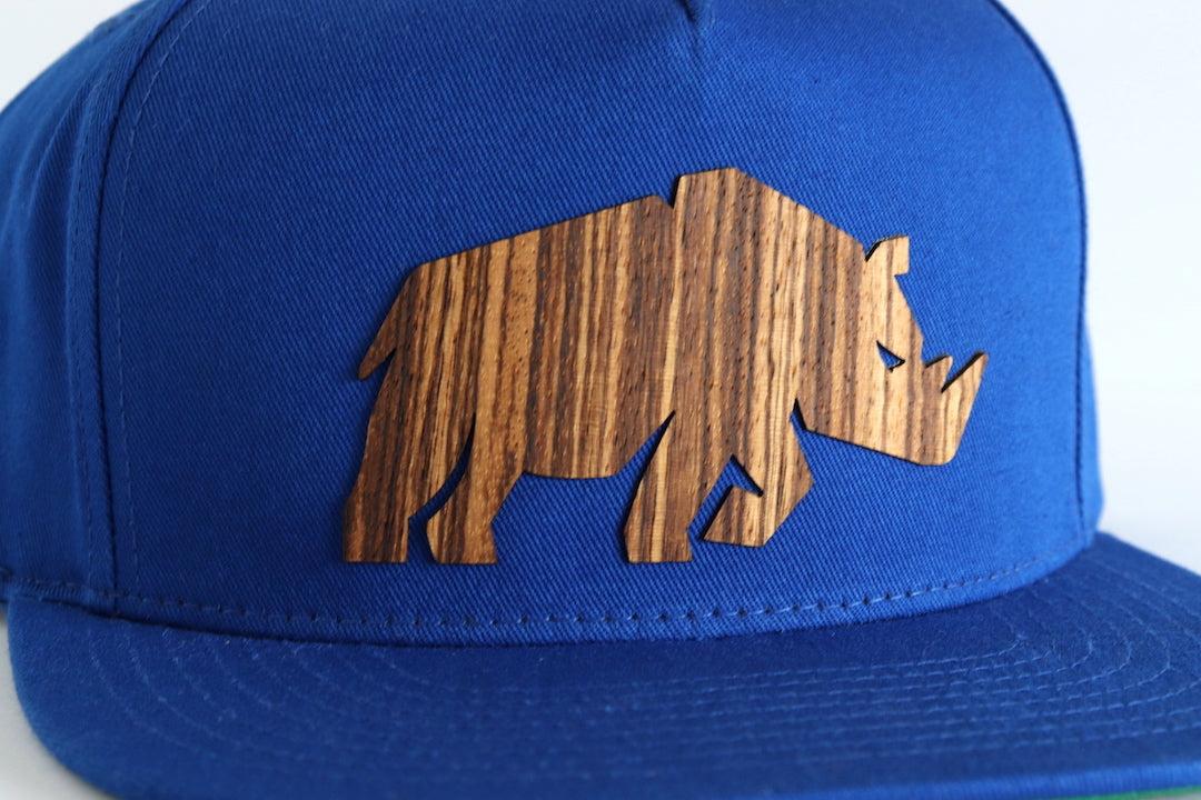 Rhino design hat - Zebrawood